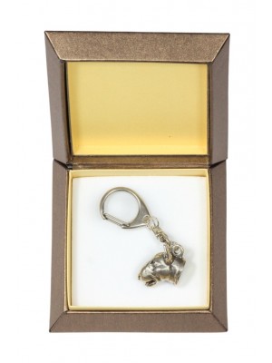 Bull Terrier - keyring (silver plate) - 2720 - 29839