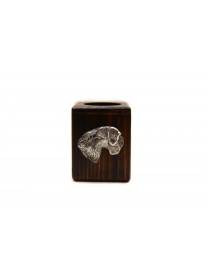 Cesky Terrier - candlestick (wood) - 4007 - 37940