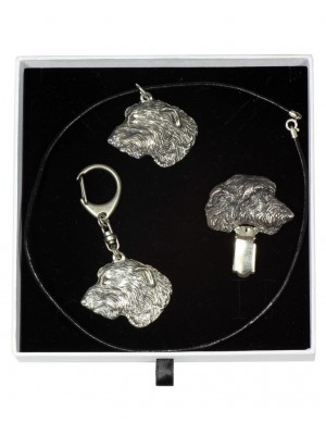 Irish Wolfhound - keyring (silver plate) - 2057 - 17425
