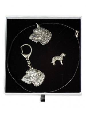 Irish Wolfhound - keyring (silver plate) - 2100 - 18705
