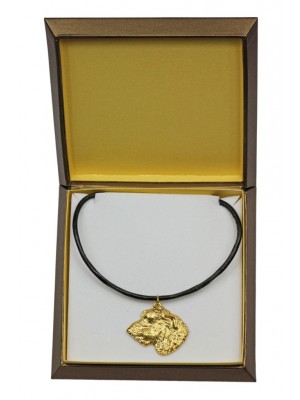 Irish Wolfhound - necklace (gold plating) - 2505 - 27664