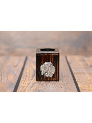 Neapolitan Mastiff - candlestick (wood) - 3905 - 37429