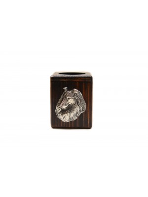Rough Collie - candlestick (wood) - 3998 - 37895