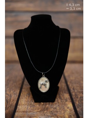 Schnauzer - necklace (silver plate) - 3384 - 34706