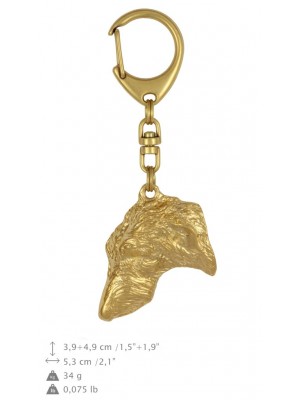 Scottish Deerhound - keyring (gold plating) - 861 - 25247