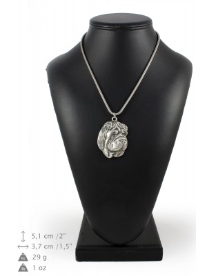 Shar Pei - necklace (silver chain) - 3284 - 34276