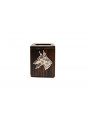Doberman pincher - candlestick (wood) - 3984 