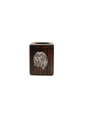 Lhasa Apso - candlestick (wood) - 3986