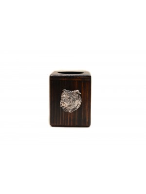 English Bulldog - candlestick (wood) - 3891 