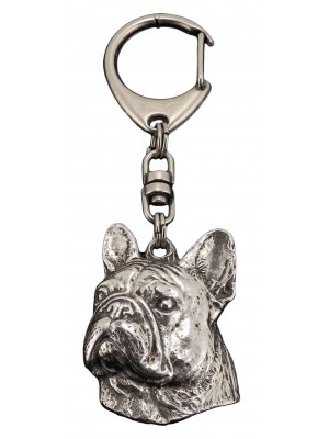 French Bulldog - keyring (silver plate) - 81