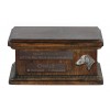 Urn for dog’s ashes with relief and sentence with your dog name and dateUrn for dog’s ashes with relief and sentence with your dog name and date