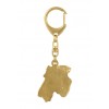 Airedale Terrier - keyring (gold plating) - 2885 - 30444