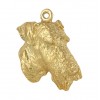 Airedale Terrier - keyring (gold plating) - 884 - 30141