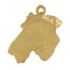 Airedale Terrier - keyring (gold plating) - 884 - 30143