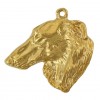 Barzoï Russian Wolfhound - necklace (gold plating) - 2476 - 27397