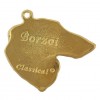 Barzoï Russian Wolfhound - necklace (gold plating) - 921 - 25357