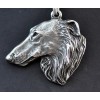 Barzoï Russian Wolfhound - necklace (silver cord) - 3166 - 32540