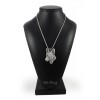 Basenji - necklace (silver chain) - 3352 - 34597