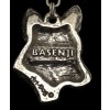 Basenji - necklace (silver cord) - 3230 - 32796
