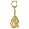 Basset Hound - keyring (gold plating) - 1520 - 25635