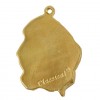 Basset Hound - keyring (gold plating) - 2368 - 25583