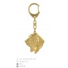Basset Hound - keyring (gold plating) - 2847 - 30248