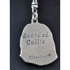 Bearded Collie - keyring (silver plate) - 2131 - 19458