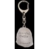 Bearded Collie - keyring (silver plate) - 2131 - 19460