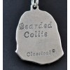 Bearded Collie - necklace (silver chain) - 3281 - 33554