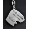 Bedlington Terrier - keyring (silver plate) - 76 - 436