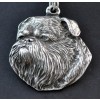 Belgium Griffon - necklace (silver cord) - 3176 - 32579