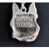 Boston Terrier - necklace (silver chain) - 3302 - 33682