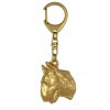 Bull Terrier - keyring (gold plating) - 829 - 25139