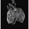 Bull Terrier - necklace (silver cord) - 3186 - 32619