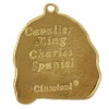 Cavalier King Charles Spaniel - keyring (gold plating) - 835 - 25177