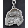 Cavalier King Charles Spaniel - necklace (silver cord) - 3259 - 33417