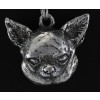 Chihuahua - necklace (silver plate) - 2976 - 30882