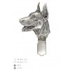 Doberman pincher - clip (silver plate) - 2544 - 27789