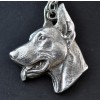 Doberman pincher - necklace (silver chain) - 3294 - 33632
