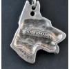 Doberman pincher - necklace (silver chain) - 3294 - 33631