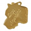 Dogo Argentino - keyring (gold plating) - 793 - 25040