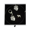 English Bulldog - keyring (silver plate) - 2105 - 18832