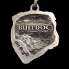 English Bulldog - necklace (silver chain) - 3283 - 34278