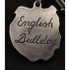 English Bulldog - necklace (silver cord) - 3161 - 32516