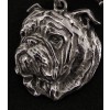 English Bulldog - necklace (silver plate) - 2919 - 30654