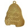 English Cocker Spaniel - keyring (gold plating) - 2434 - 27123