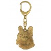 French Bulldog - keyring (gold plating) - 2415 - 27026