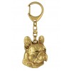 French Bulldog - keyring (gold plating) - 2415 - 27027