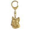 French Bulldog - keyring (gold plating) - 2430 - 27102