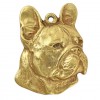 French Bulldog - keyring (gold plating) - 823 - 25131